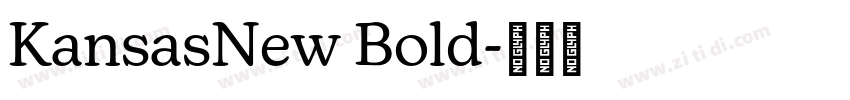 KansasNew Bold字体转换